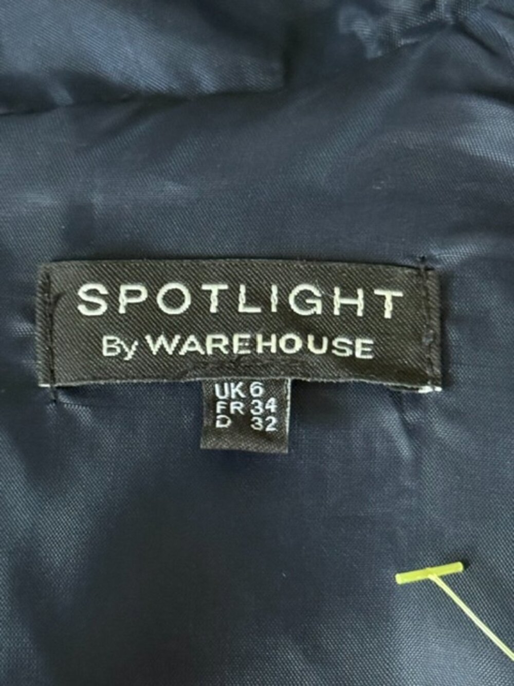 Spotlight by Warehouse Women Metallic Copper and Navy Blue Mini Dress Sz 2 NWOT - Picture 11 of 12